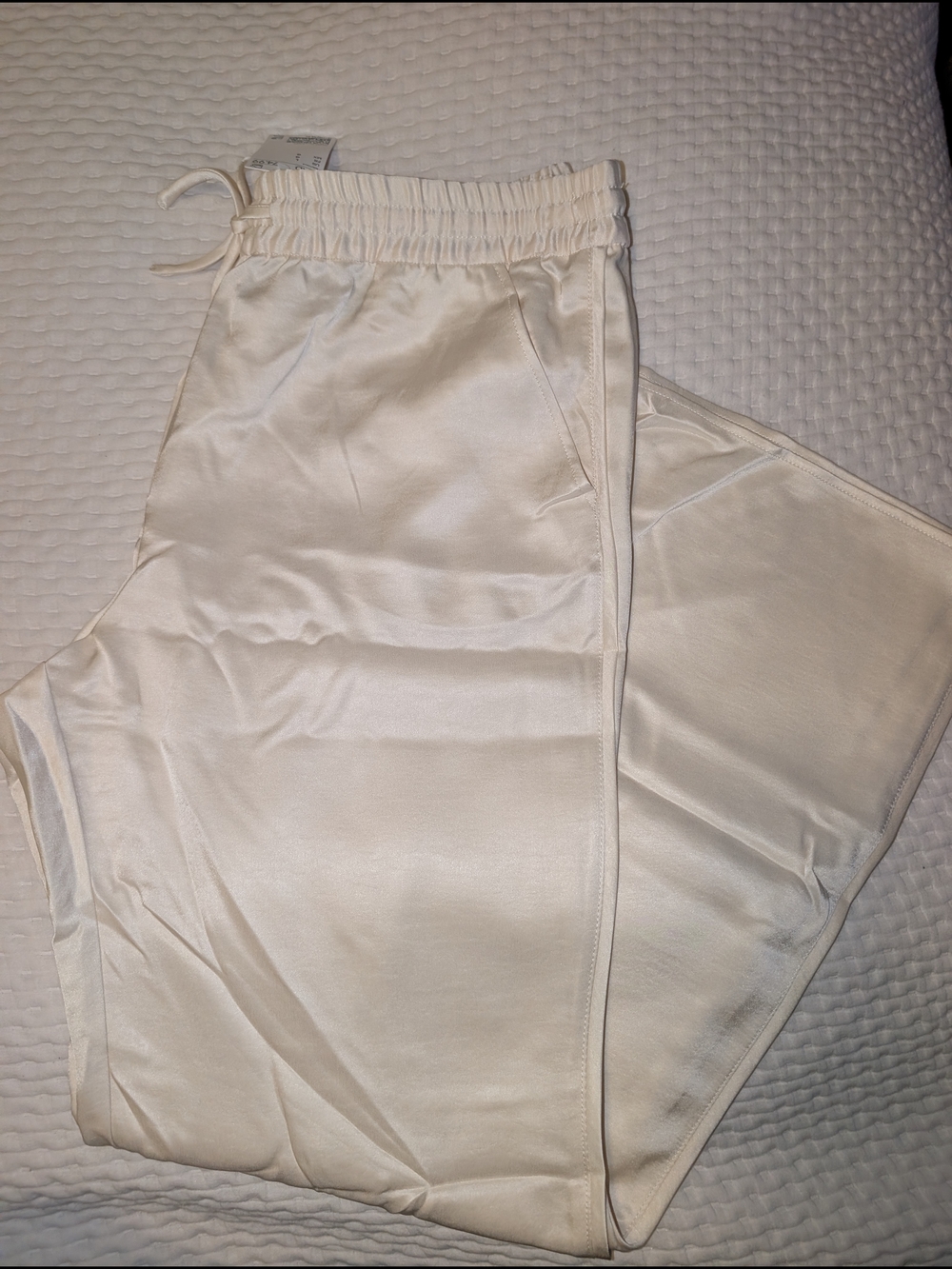 Cream Satin Pants
